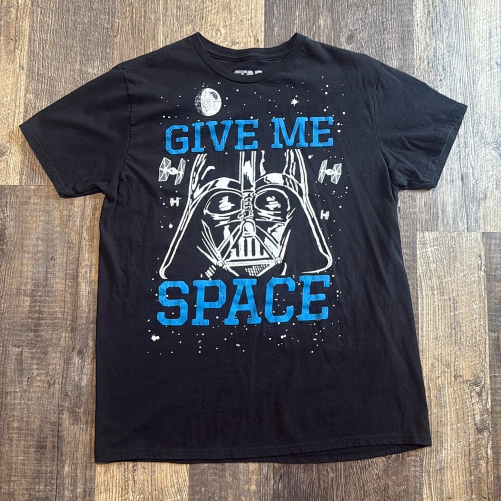 Darth Vader Star Wars Give Me Space Movie Tee Top Shirt Large Young Men’s Unisex